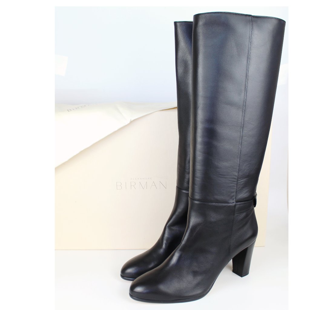 New Alexandre Birman Rachel 80 Boots, Black Leather, Eu 39, Knee-High Fall Event
